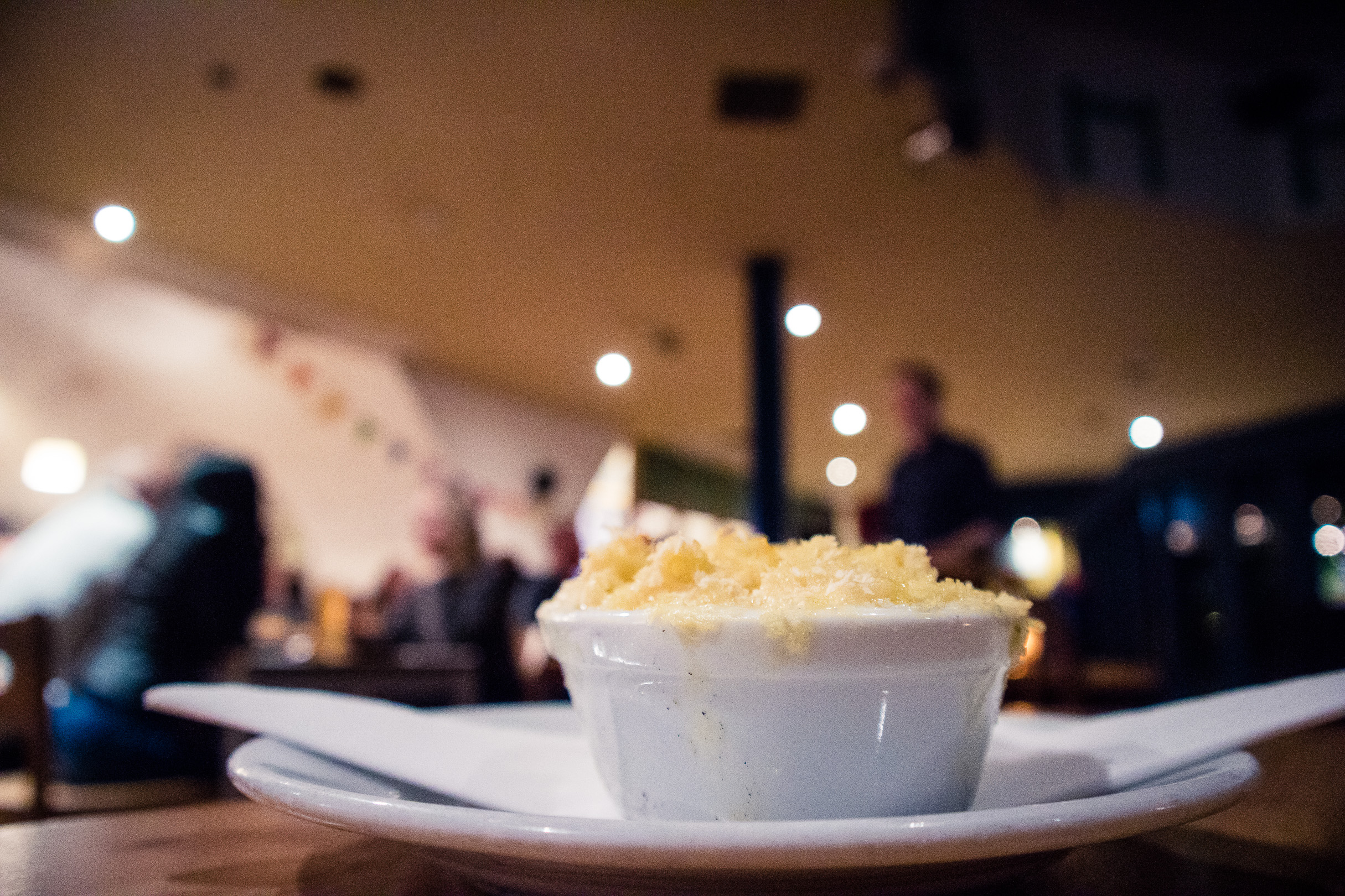 A small dish of Mac & Cheese as a starter at Mono Glasgow.